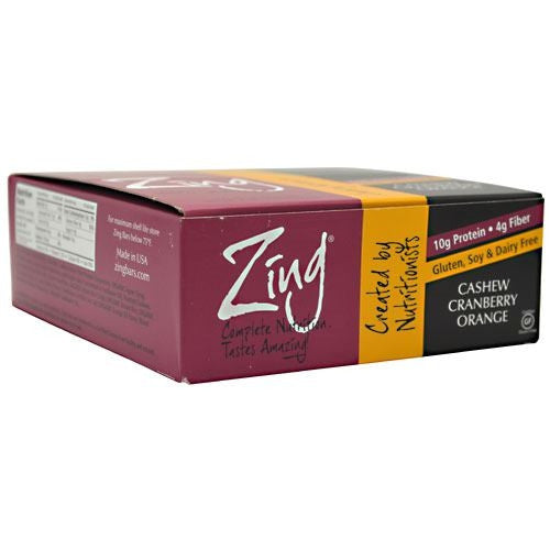 Zing Zing Bar - Cashew Cranberry Orange - 12 Bars - 855531002104